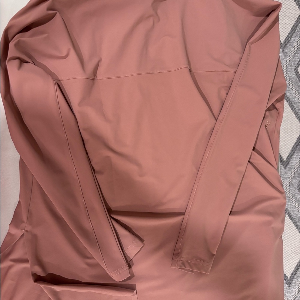 NWOT ADAY Something Borrowed Technical Button Down - Dusty Rose - Large - Picture 5 of 14